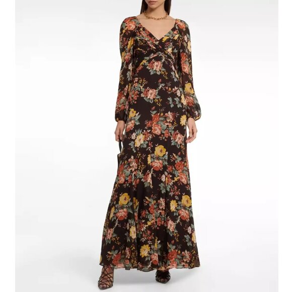 NEW Veronica Beard Isra Multi-Print Silk Maxi Dress in multi- size 2#2299 - Picture 1 of 14